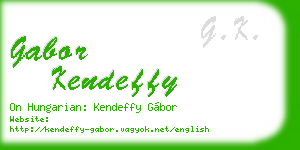 gabor kendeffy business card